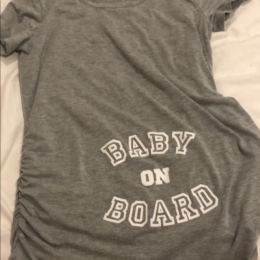 Baby on board maternity shirt
